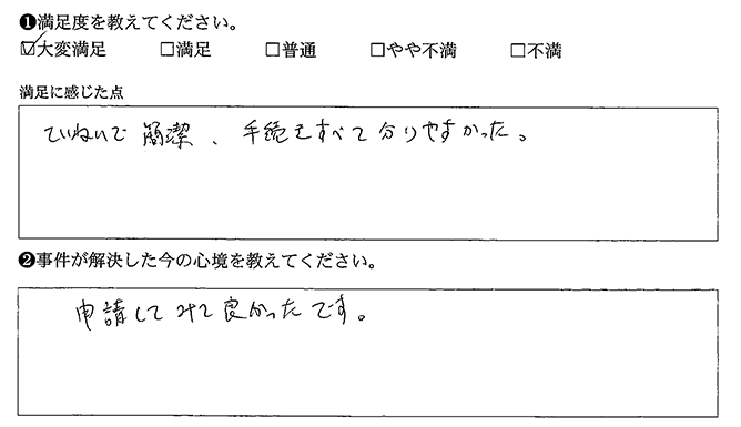 申請してみてよかったです